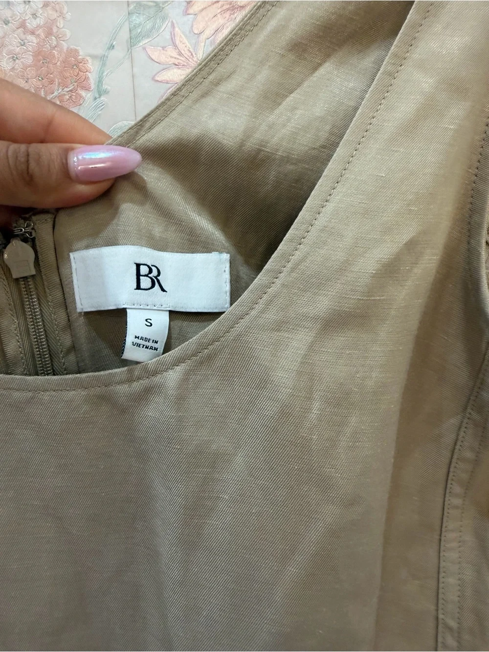 Linen Banana Republic Khaki Sleeveless Jumpsuit